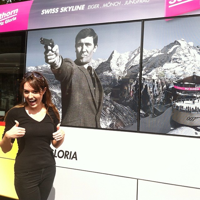 Swiss skyline – Bond country!! Or so the Swiss buses say! #bond #jamesbond