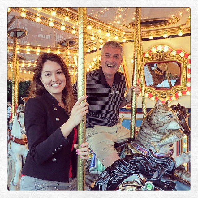 Reliving a photo from 20 years ago when a 5 year-old me was thrilled to take a carousel ride with this fantastic guy!! I still am – and he’s still not embarrassed to hop on the Merry-go-round with me!!! Love you, Dad!!! ️ #happyfathersday !!!