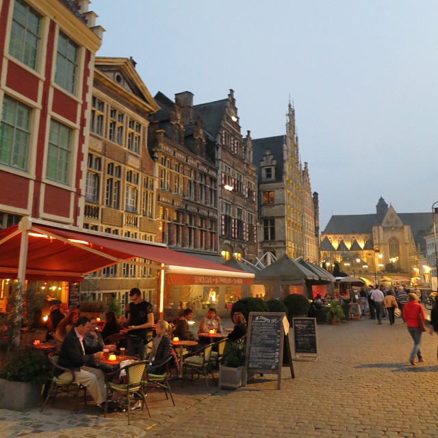 Beautiful #Belgian #evening in the gorgeous city of #Ghent – #travel #cafelife #summerofadventure #nofilter